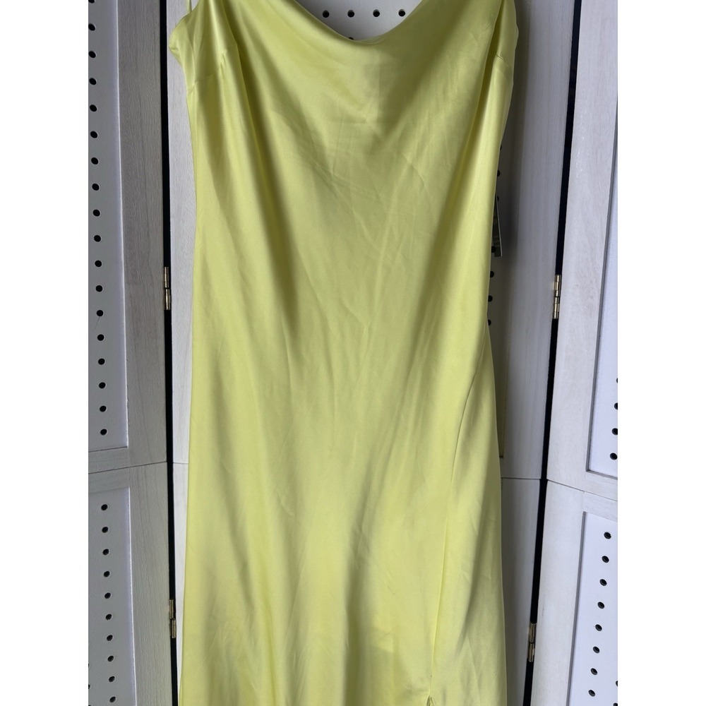 NWT $108 Express Maxi Slip Dress Yellow Women's XS Spaghetti Strap - Picture 4 of 13